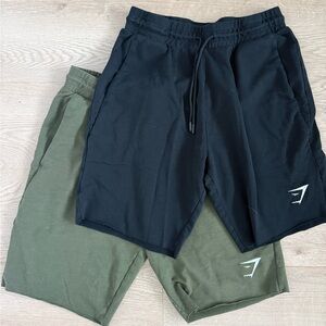 Gymshark Black and Green Athletic Shorts